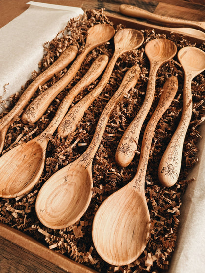Humming Meadow x Polder's Old World Market Hand Carved Maple Cooking Spoon