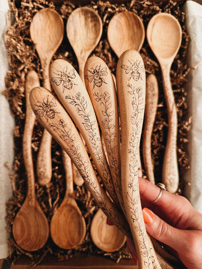 Humming Meadow x Polder's Old World Market Hand Carved Maple Cooking Spoon