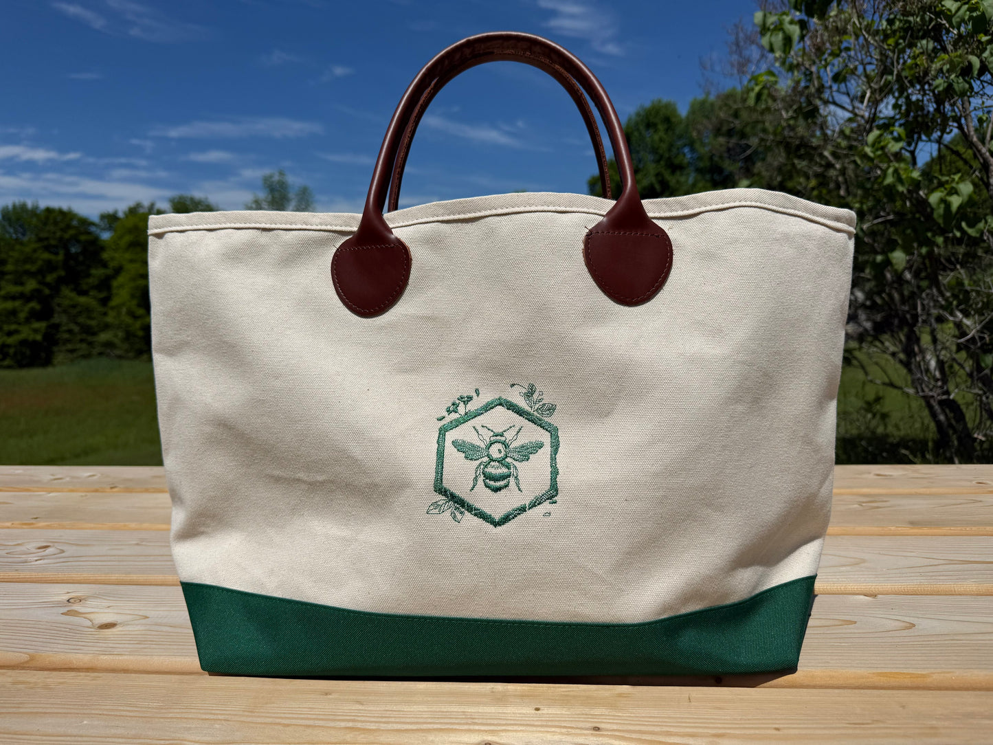 Embroidered Canvas Tote