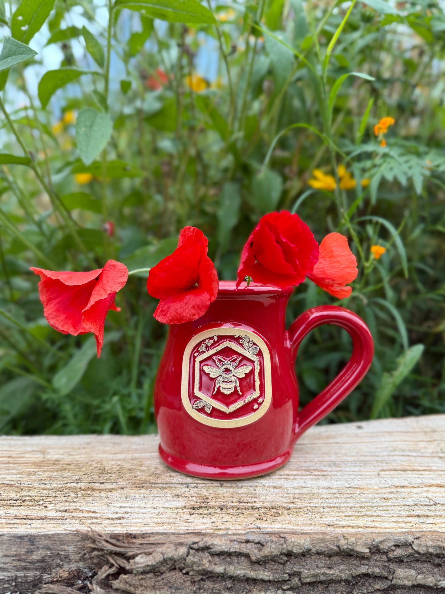 Handmade Mug - Poppy Red