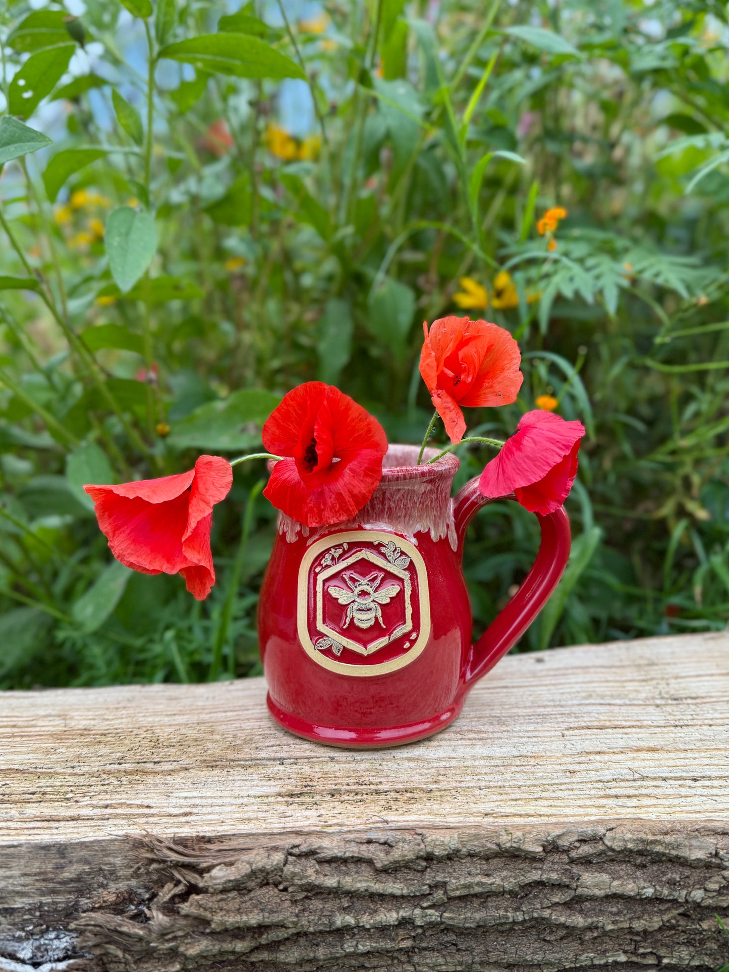 Handmade Mug - Poppy Red