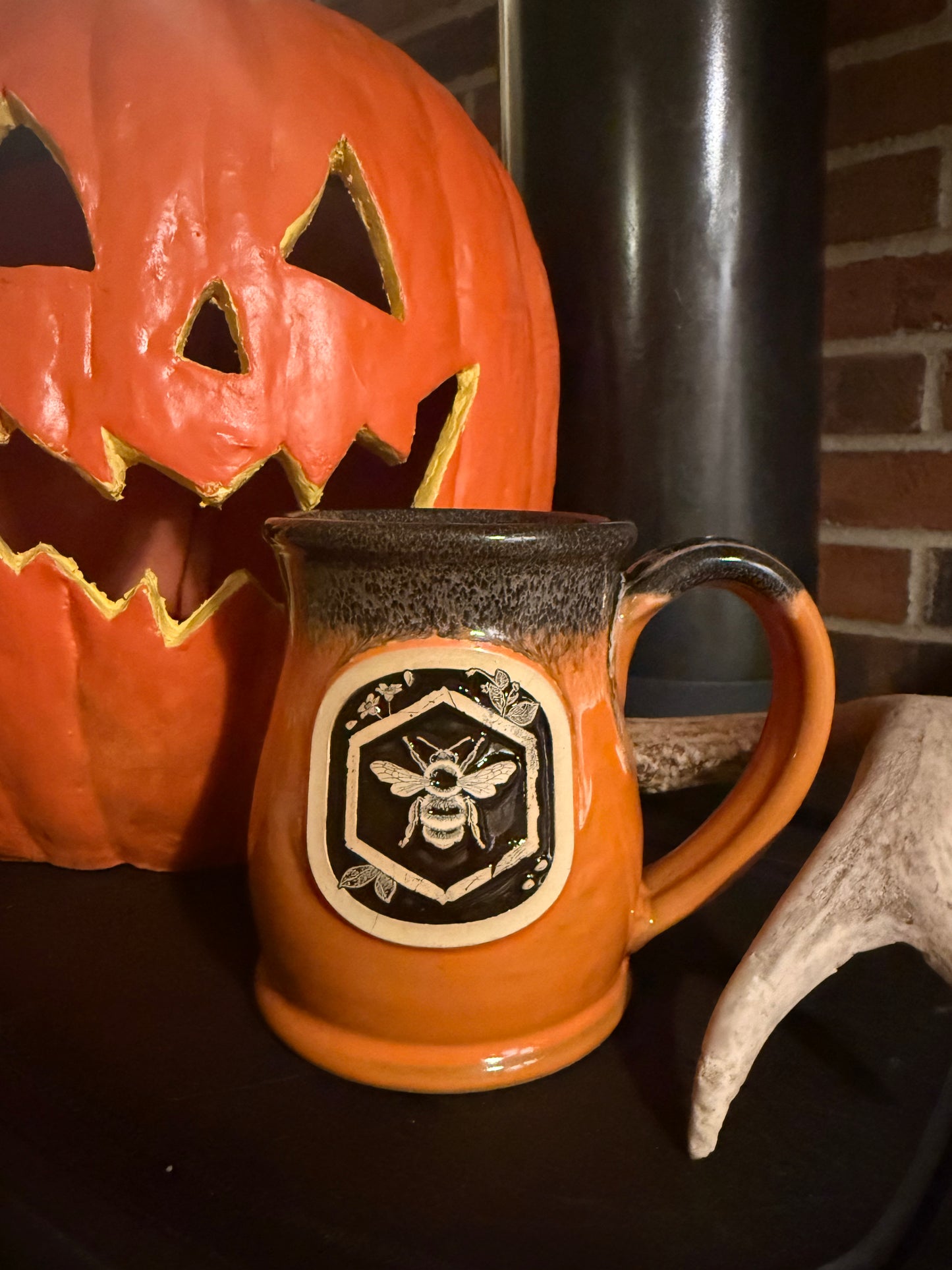 Handmade Mug - Pumpkin Orange