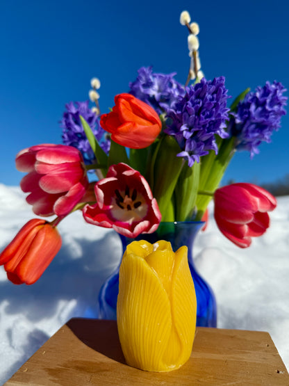 Pure Beeswax Candle - Tulip