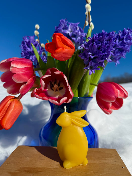 Pure Beeswax Candle - Rabbit