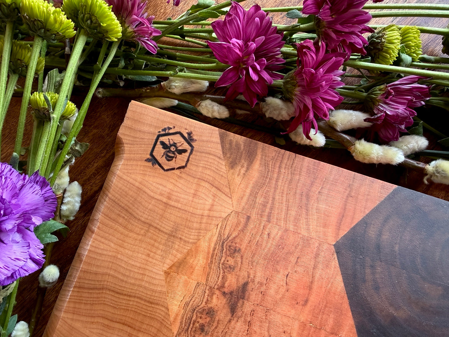 Honeycomb Cutting Board — Cherry, Walnut & Maple