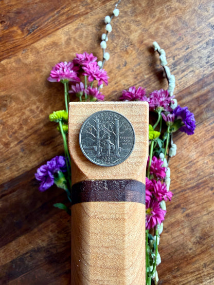 Deluxe Honeycomb Inlay Cutting Board - Maple and Walnut