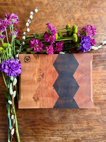 Honeycomb Cutting Board — Cherry, Walnut & Maple