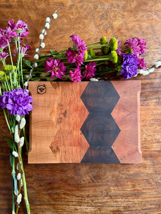 Honeycomb Cutting Board — Cherry, Walnut & Maple