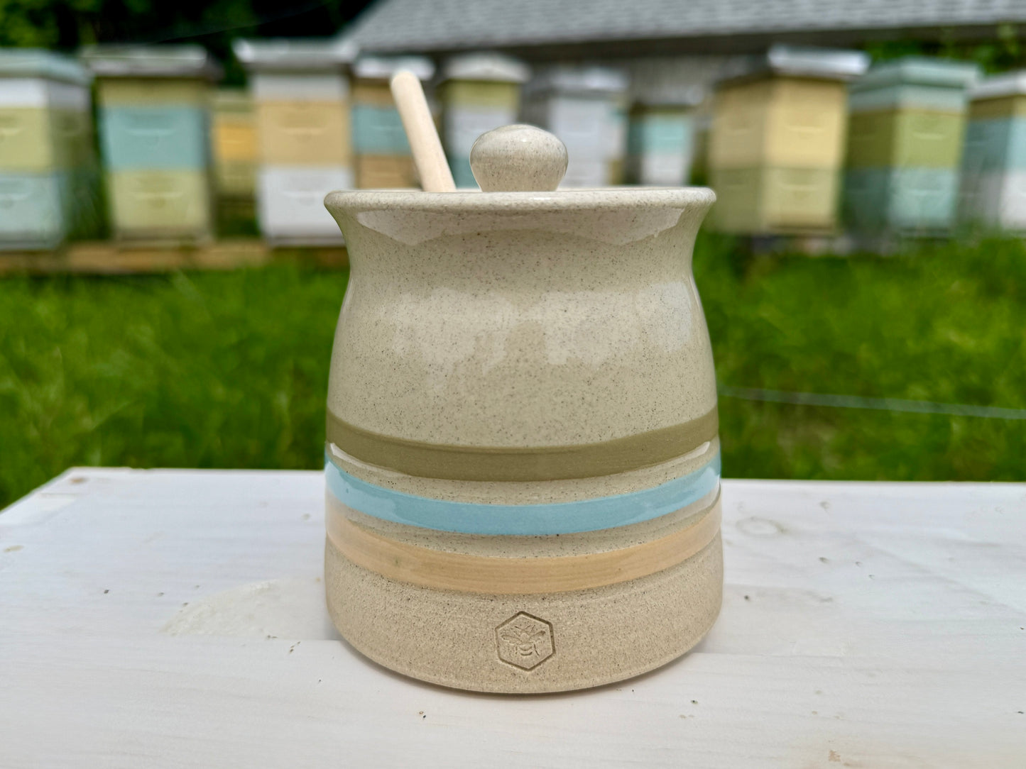 Farmhouse Pottery x Humming Meadow Honey Pot
